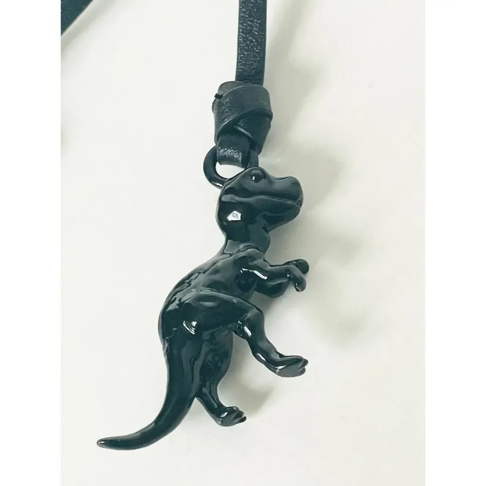 Coach Heritage Leather Bag Charm Black Rexy Dice Logo Charms CCY37